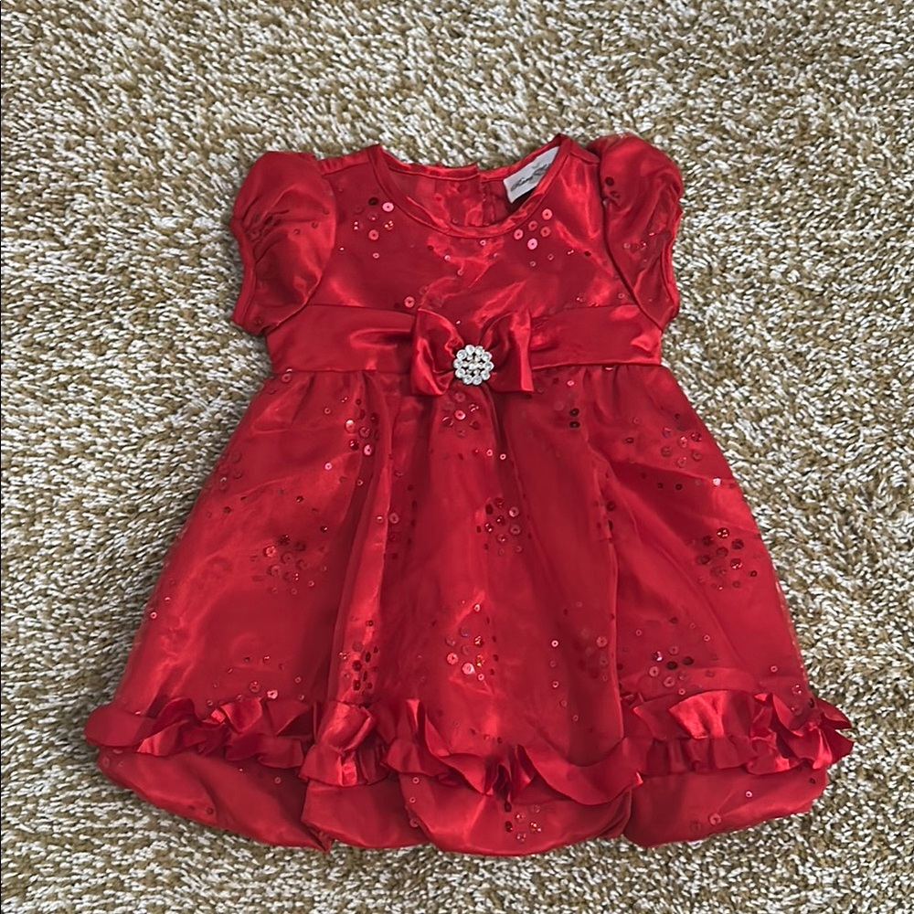 Rare Editions Red Sequin Formal Dress